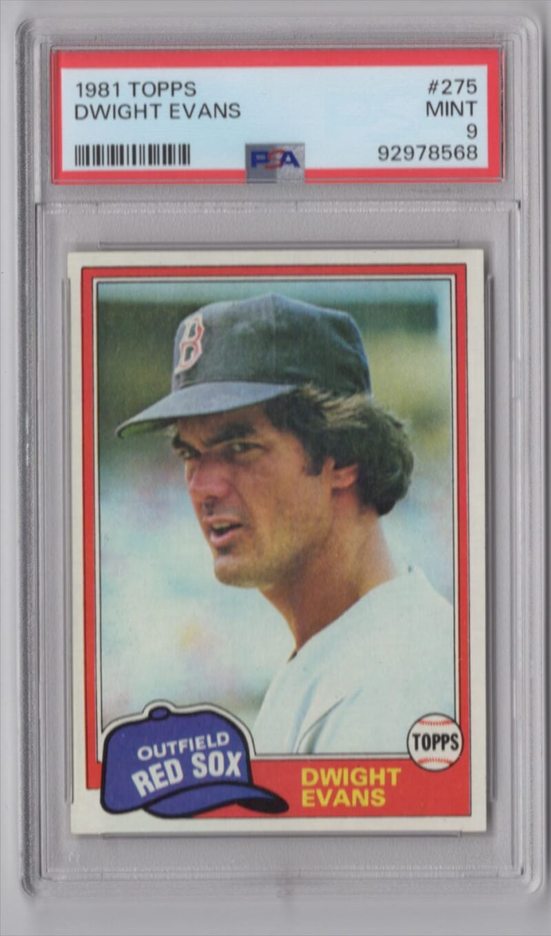 1981 TOPPS 3-15 DWIGHT EVANS PSA 9 BOSTON RED SOX #275
