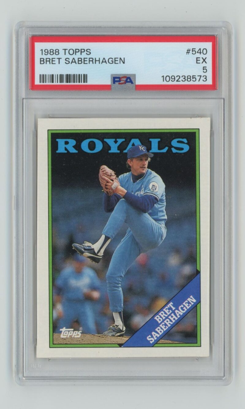 1988 TOPPS BRET SABERHAGEN PSA 5 KANSAS CITY ROYALS #540