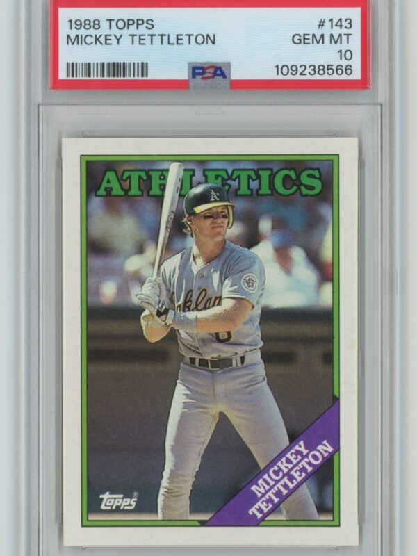 1988 TOPPS MICKEY TETTLETON PSA 10 OAKLAND ATHLETICS #143