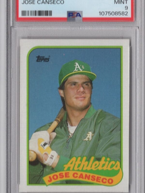 1989 TOPPS JOSE CANSECO PSA 9 OAKLAND ATHLETICS #500