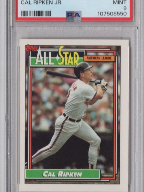 1992 TOPPS CAL RIPKEN JR. PSA 9 BALTIMORE ORIOLES #400 POP 33