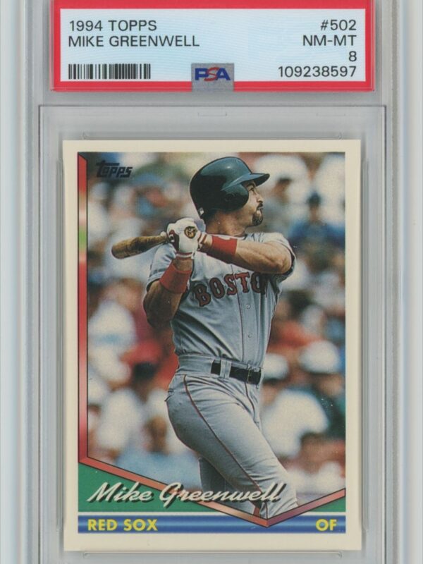 1994 TOPPS MIKE GREENWELL PSA 8 BOSTON RED SOX #502