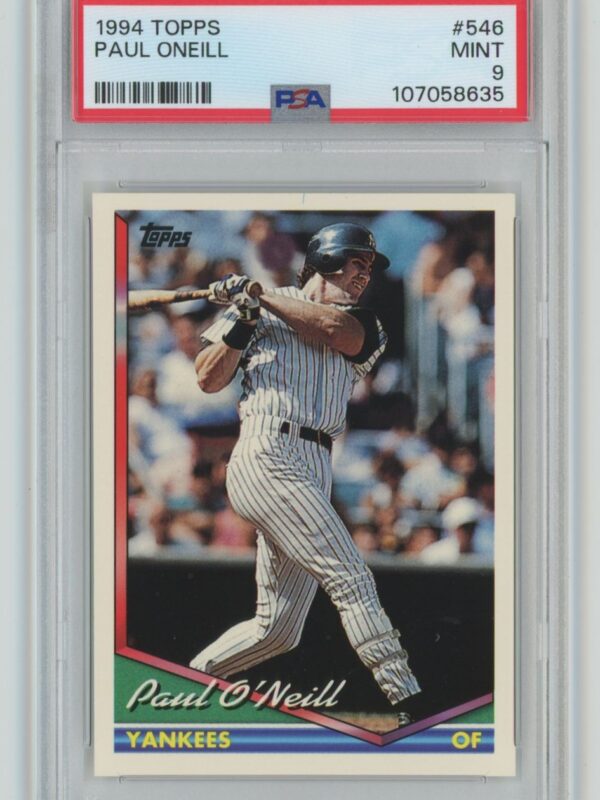 1994 TOPPS PAUL ONEILL PSA 9 NEW YORK YANKEES 546 POP 6 ONLY 8 HIGHER 286740707553