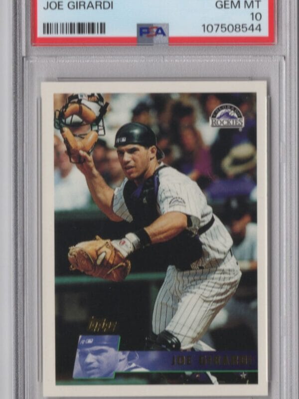 1996 TOPPS JOE GIRARDI PSA 10 COLORADO ROCKIES #36 POP 3/0