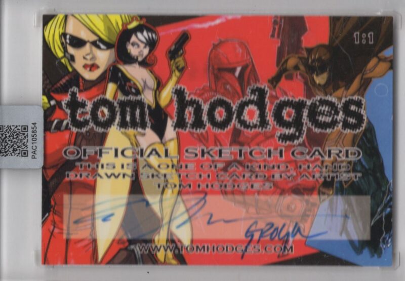 2023 TOM HODGES TOM HODGES YODA AUTO PRISTINE STAR WARS HAND SKETCH 1 OF 1 - Image 3