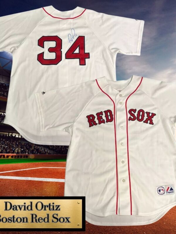 David Ortiz Autographed Majestic Boston Red Sox Jersey