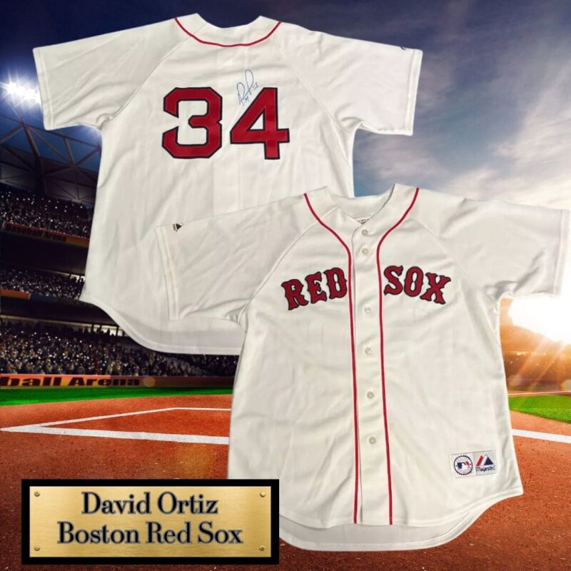 David Ortiz Autographed Majestic Boston Red Sox Jersey
