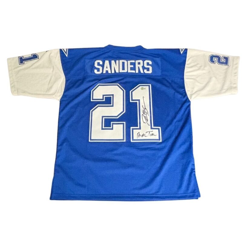 Deion Sanders Autographed Signed Dallas Cowboys Mitchell & Ness NFL Jersey - Image 3
