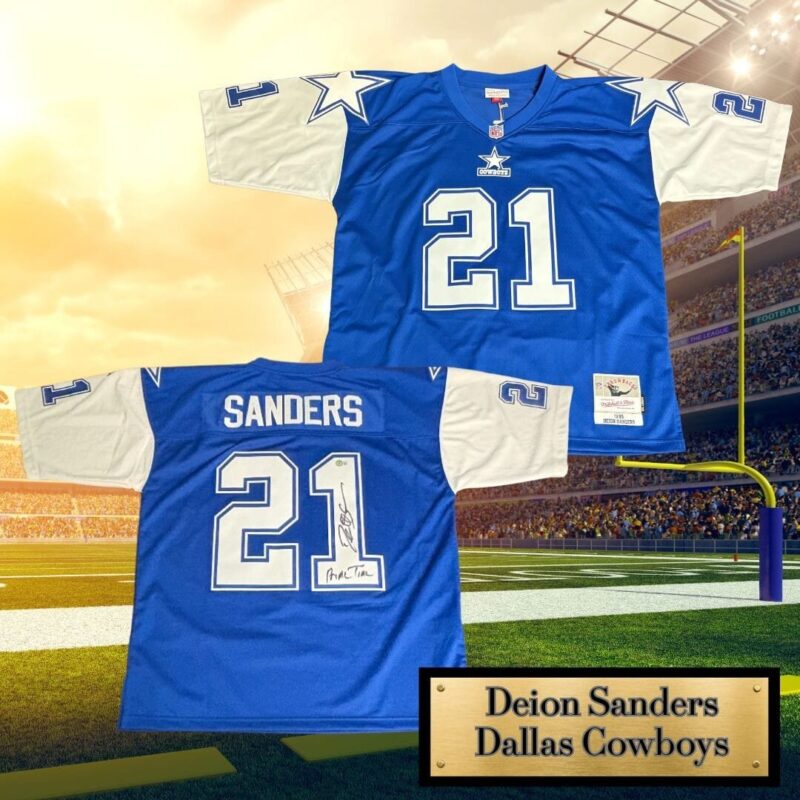 Deion Sanders Autographed Signed Dallas Cowboys Mitchell & Ness NFL Jersey