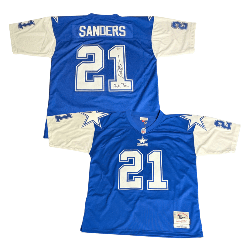 Deion Sanders Autographed Signed Dallas Cowboys Mitchell & Ness NFL Jersey - Image 10