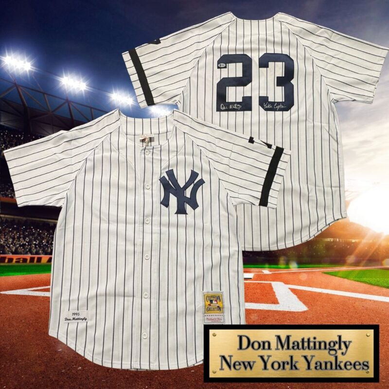 Don Mattingly Autographed & Inscribed New York Yankees Mitchell & Ness Jersey