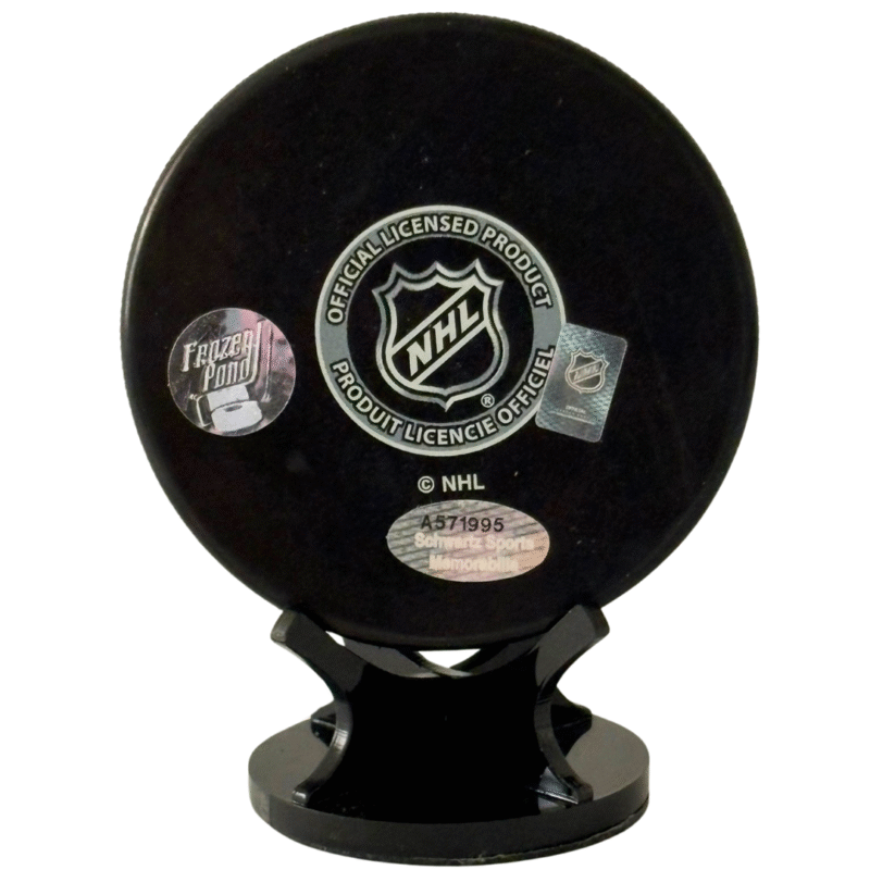 Eric Lindros Autographed Hockey Puck – Schwartz Sports Certified - Image 3