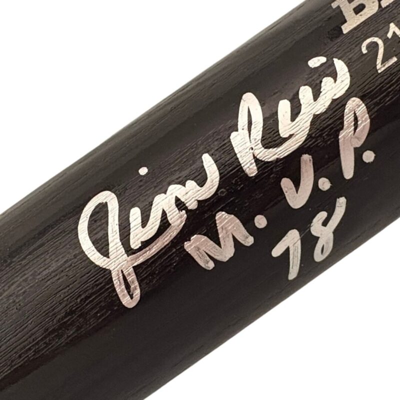 Jim Rice Autographed & Inscribed Rawlings MLB Bat (BECKETT CERT.)