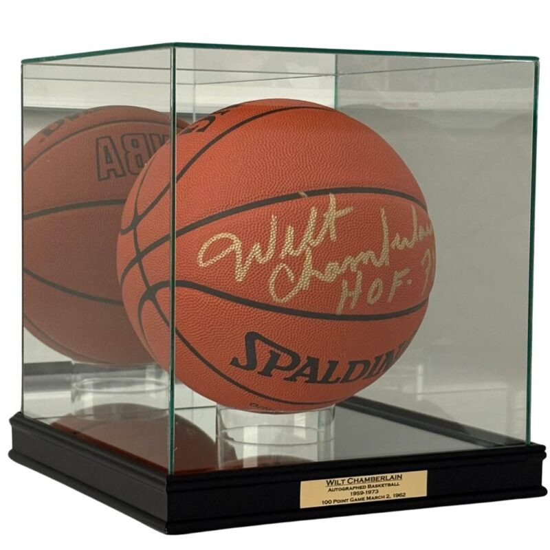 L.A. Lakers Wilt Chamberlain Autographed Basketball Inscribed "HOF 78" (JSA) - Image 10