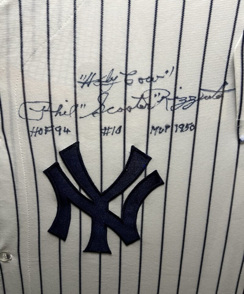 Phil Rizzuto autographed signed framed N.Y. Yankees Rawlings Jersey - Image 3