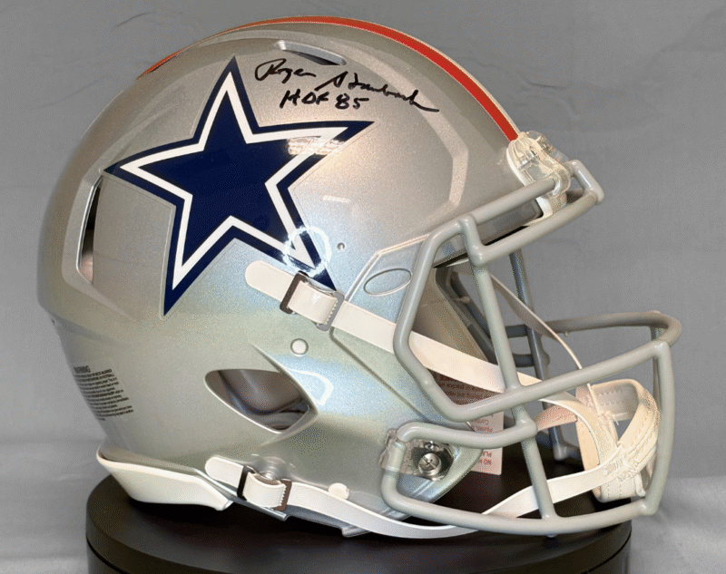 Roger Staubach Autographed Signed on-field Dallas Cowboys NFL Helmet