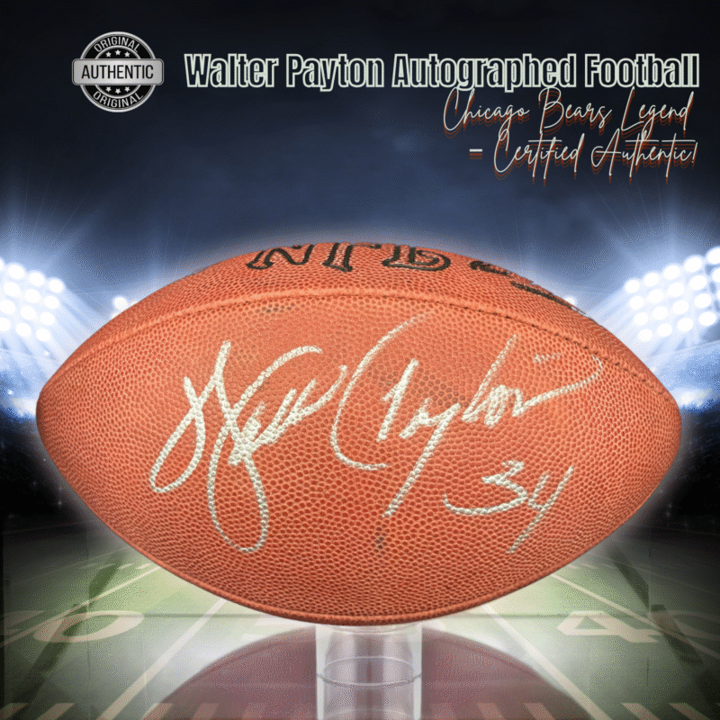 Walter Payton Autographed Wilson NFL Football; Inscribed "Sweetness"
