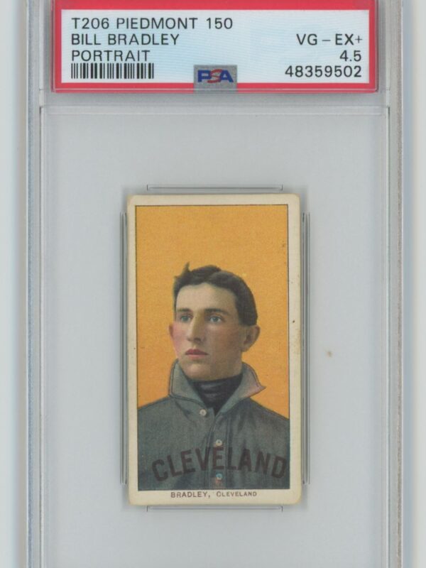 1909 PIEDMONT WHITE BORDER BILL BRADLEY PSA 4.5 CLEVELAND PORTRAIT