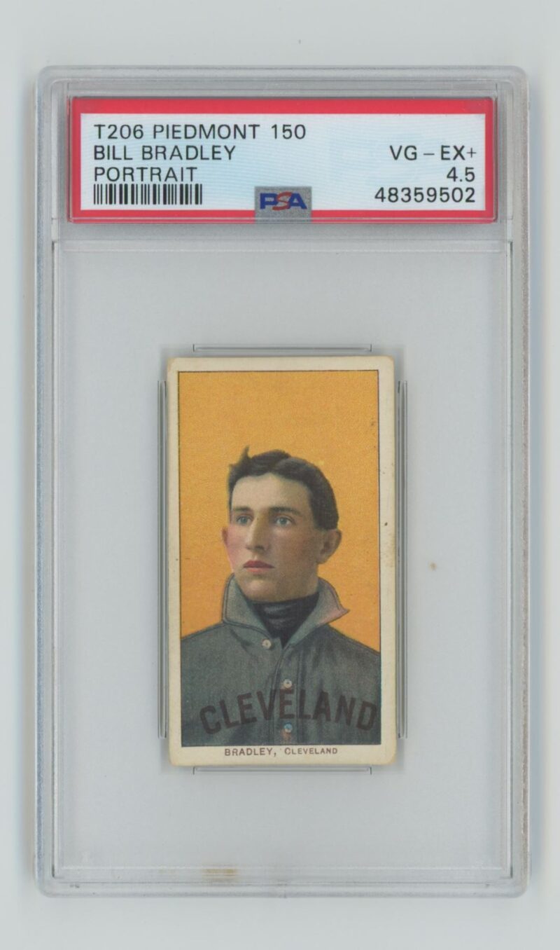 1909 PIEDMONT WHITE BORDER BILL BRADLEY PSA 4.5 CLEVELAND TOTAL POP 37