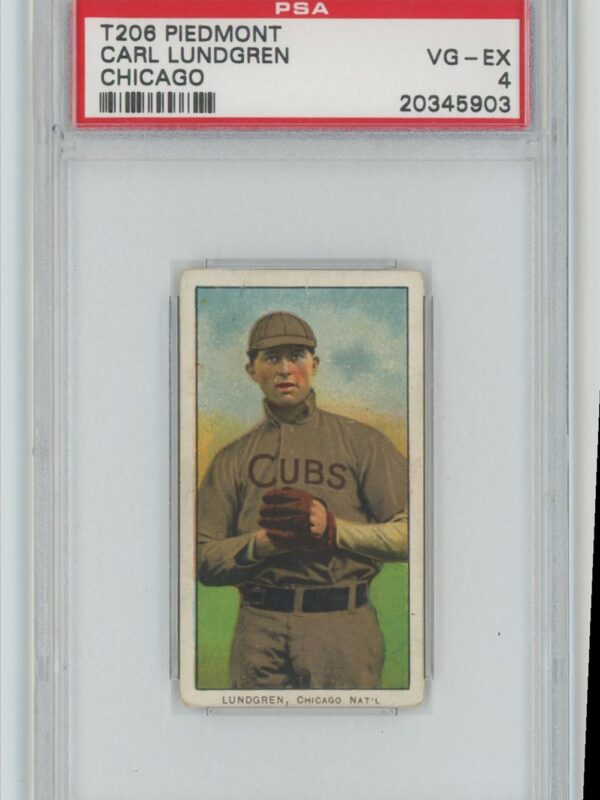 1909 PIEDMONT WHITE BORDER CARL LUNDGREN PSA 4 CHICAGO TOTAL POP 34