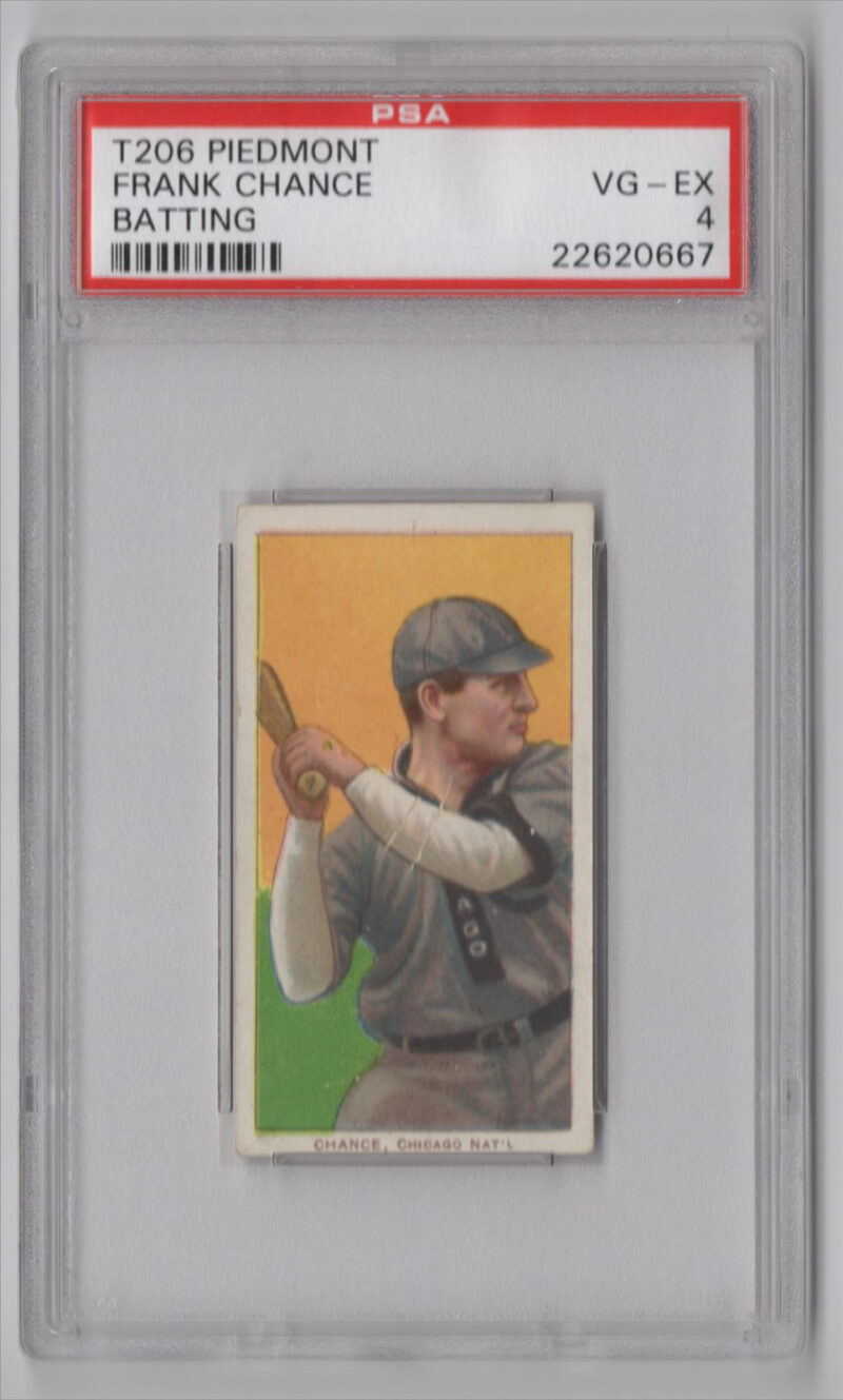 1909 PIEDMONT WHITE BORDER FRANK CHANCE PSA 4 CHICAGO CUBS BATTING