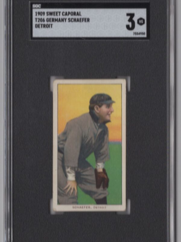1909 SWEET CAPORAL WHITE BORDER GERMANY SCHAEFER SGC 3 DETROIT 286512194724