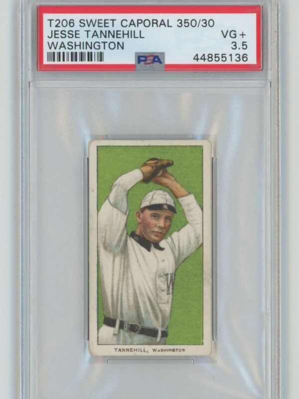 1909 SWEET CAPORAL WHITE BORDER JESSE TANNEHILL PSA 3.5 WASHINGTON TOTAL POP 17