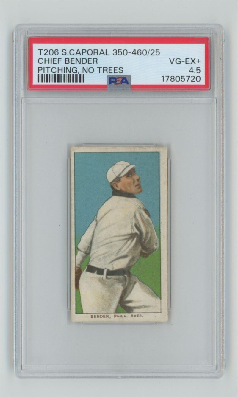 1909 WHITE BORDER CHIEF BENDER PSA 4.5 PHILADELPHIA POP 1 ONLY 4 HIGHER
