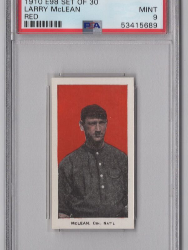 1910 E98 SET OF 30 LARRY MCLEAN PSA 9 CINCINNATI RED, POP: 5/0 HIGHER