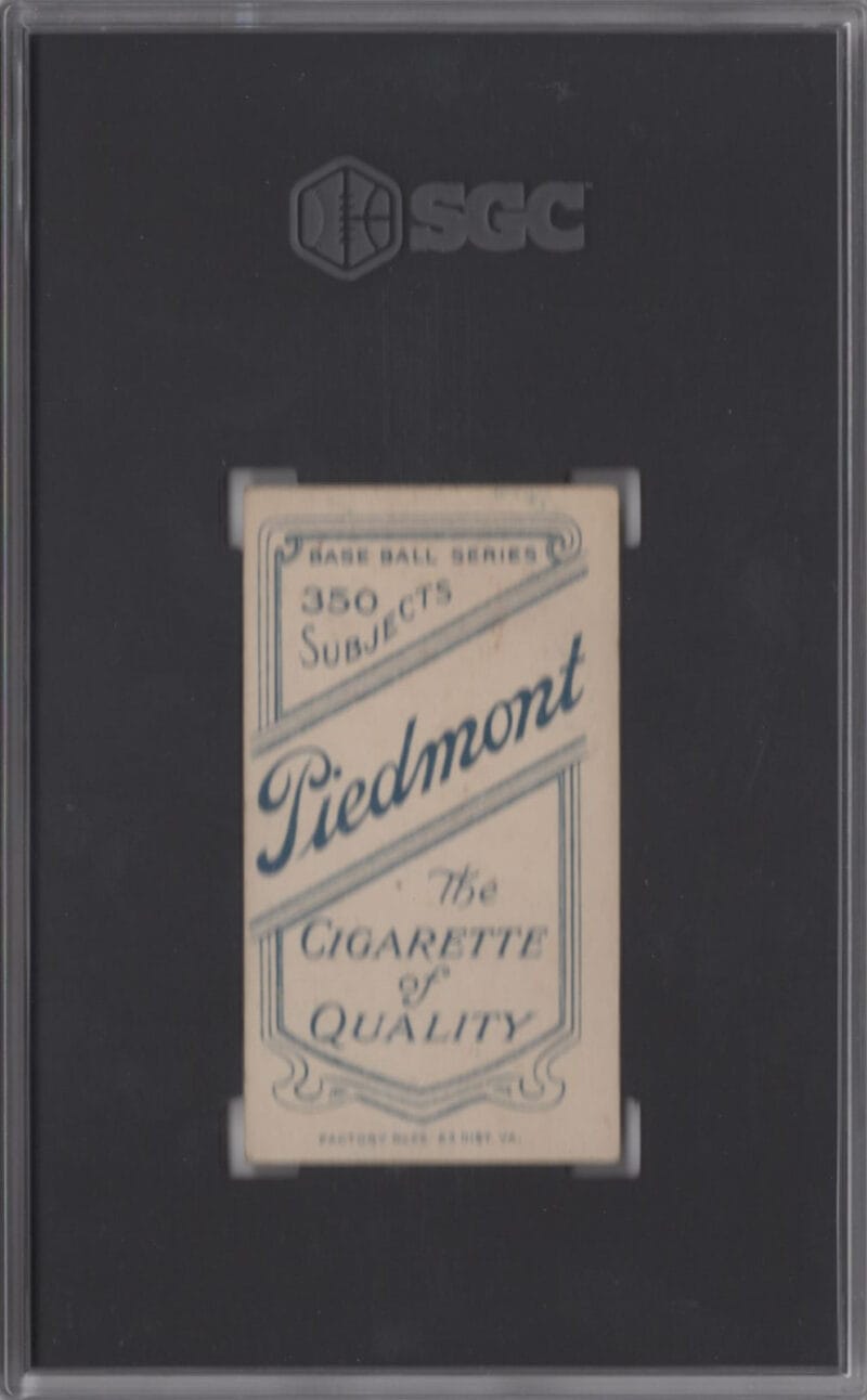 1910 PIEDMONT WHITE BORDER JIMMY DYGERT SGC 4 PHILA. - Image 3