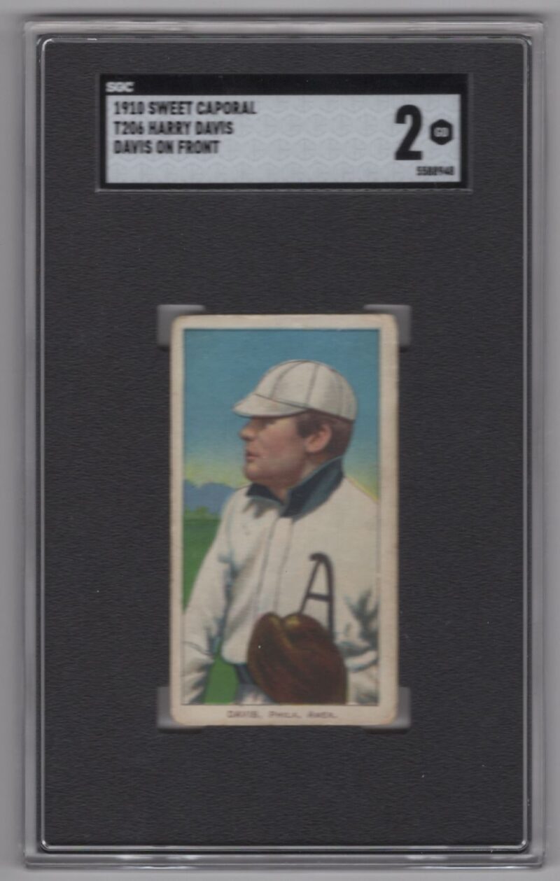 1910 SWEET CAPORAL 3-15 HARRY DAVIS DAVIS ON FRONT SGC 2 PHILA. #-