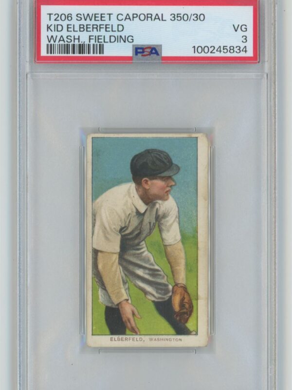 1910 WHITE BORDER KID ELBERFELD PSA 3 WASHINGTON WASHINGTON, FIELDING