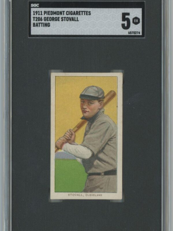 1911 PIEDMONT WHITE BORDER GEORGE STOVALL SGC 5 CLEVELAND BATTING