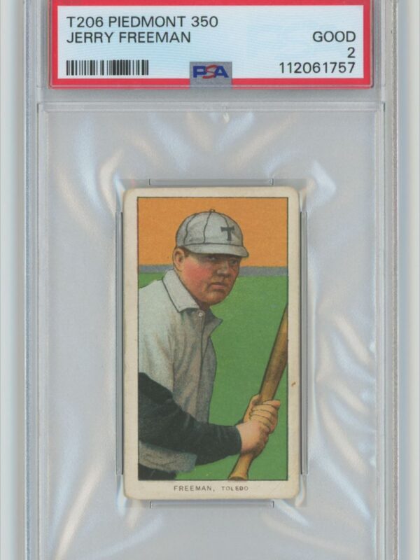 1911 PIEDMONT WHITE BORDER JERRY FREEMAN PSA 2 TOLEDO MUD HENS
