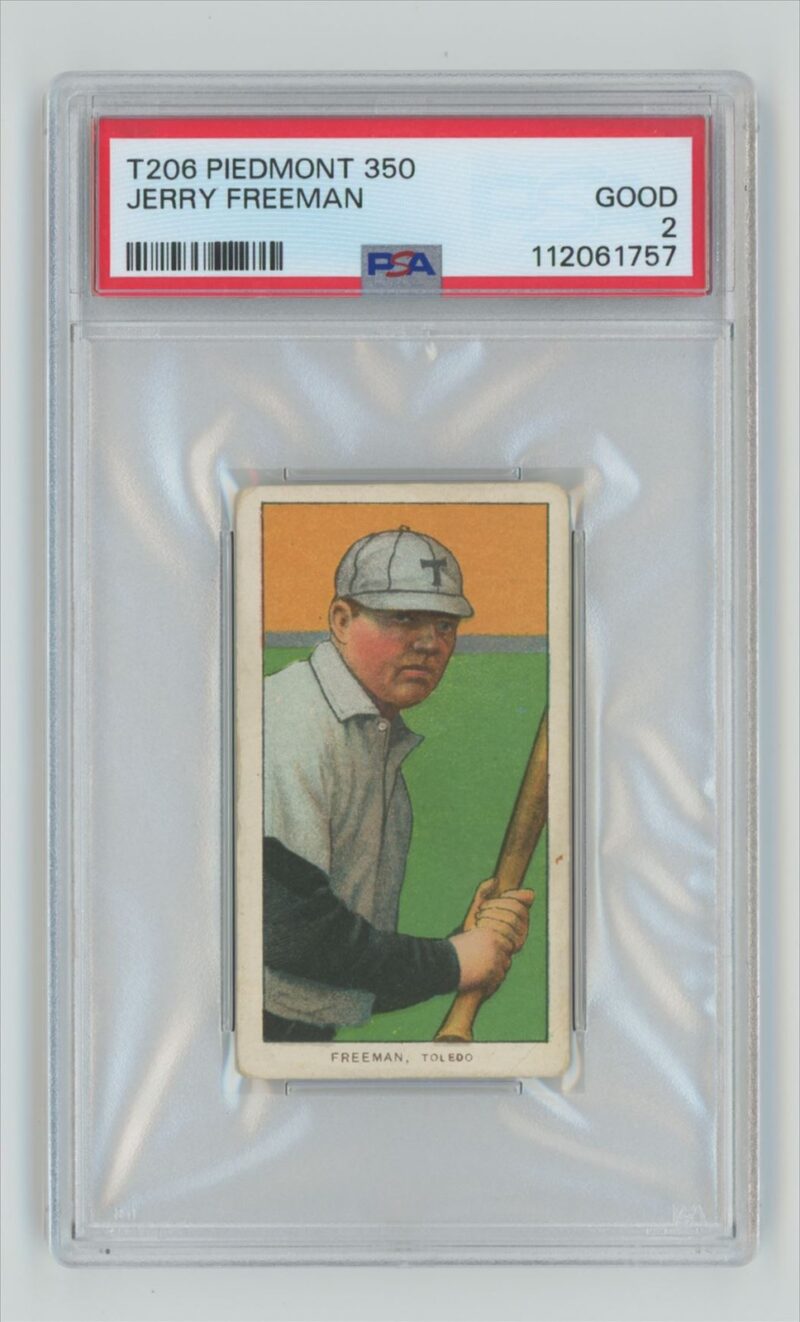 1911 PIEDMONT WHITE BORDER JERRY FREEMAN PSA 2 TOLEDO MUD HENS 286667043714