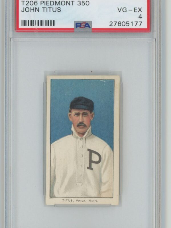 1911 PIEDMONT WHITE BORDER JOHN TITUS 27605177 PSA 4 PHILADELPHIA TOTAL POP 24