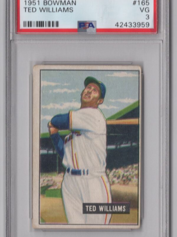 1951 BOWMAN TED WILLIAMS PSA 3 BOSTON RED SOX #165