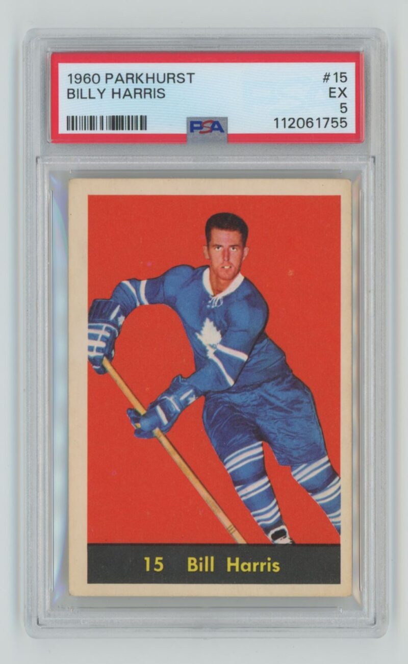 1960-61 PARKHURST VINTAGE HOCKEY BILLY HARRIS PSA 5 TORONTO MAPLE LEAFS #15