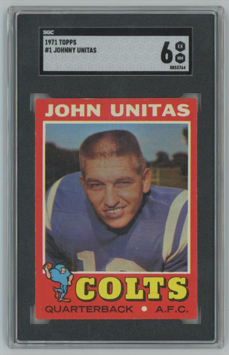 1971 TOPPS JOHNNY UNITAS SGC 6 BALTIMORE COLTS 1 286685215044