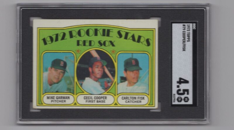 1972 TOPPS 3-15 CARLTON FISK ROOKIE SGC 4.5 BOSTON RED SOX #79
