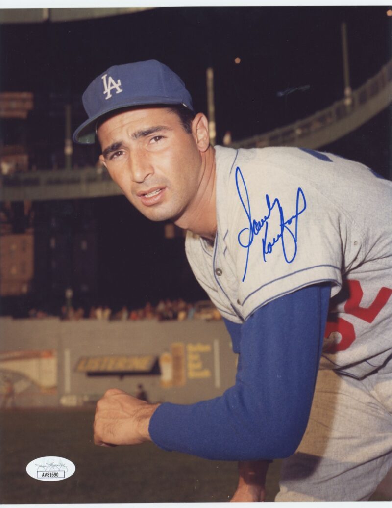 1975 ORIGINAL 8X10 FULL COLOR PHOTO SANDY KOUFAX AUTO AV81690 JSA LOS ANGELES 286611488334