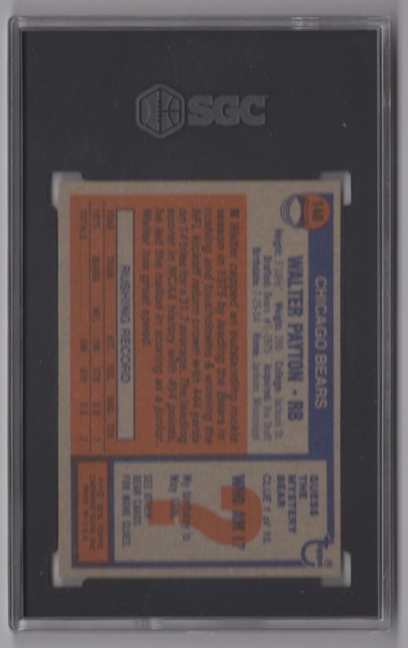 1976 TOPPS WALTER PAYTON ROOKIE SGC 8 CHICAGO BEARS 148 286523621904 2