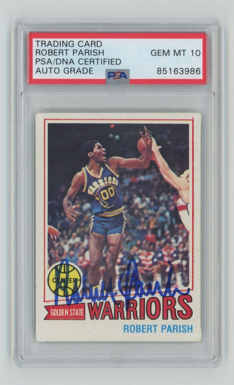 1977-78 PANINI GOLD PANINI GOLD STANDARD ROBERT PARRISH ROOKIE AUTO PSA 10