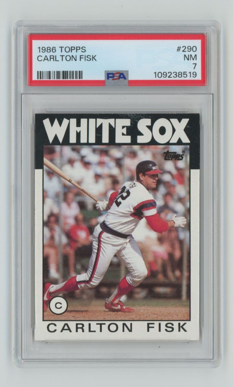 1986 TOPPS CARLTON FISK PSA 7 CHICAGO WHITE SOX #290