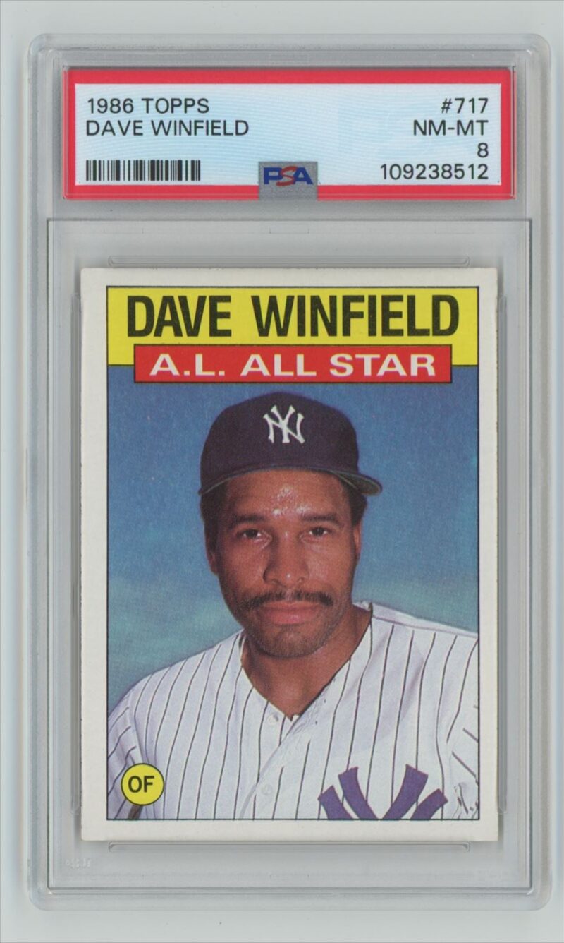 1986 TOPPS DAVE WINFIELD PSA 8 NEW YORK YANKEES #717 POP 18, TOTAL POP 84