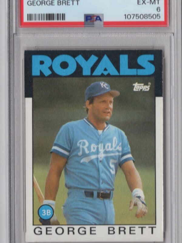 1986 TOPPS GEORGE BRETT PSA 6 KANSAS CITY ROYALS #300