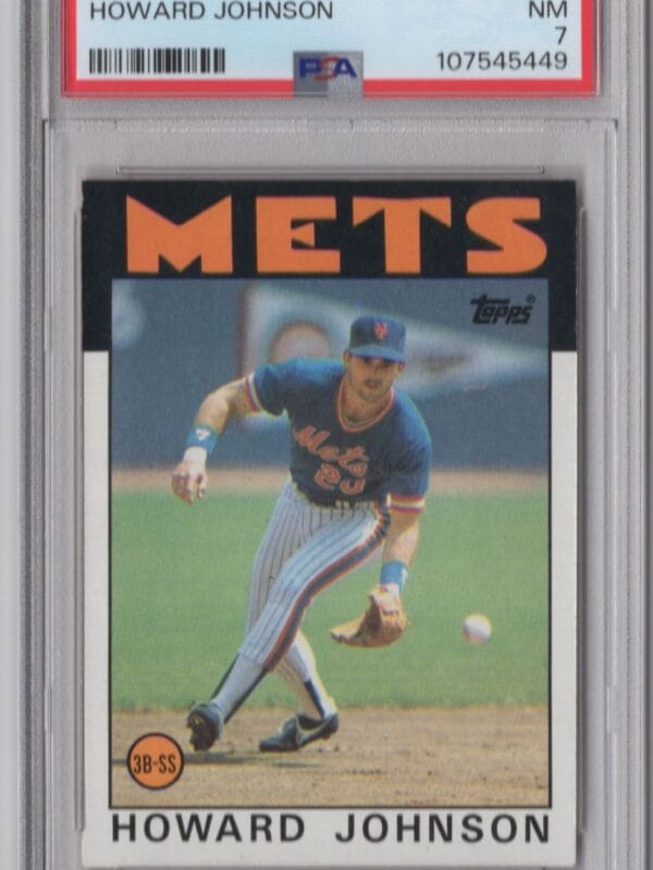 1986 TOPPS HOWARD JOHNSON PSA 7 NEW YORK METS #751 POP