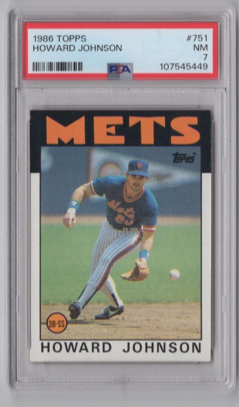 1986 TOPPS HOWARD JOHNSON PSA 7 NEW YORK METS #751 POP