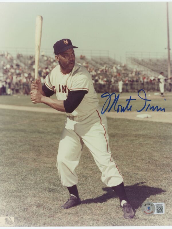1988 ORIGINAL 8X10 FULL COLOR PHOTO MONTE IRVIN AUTO BC88651 BECKETT NEW YORK