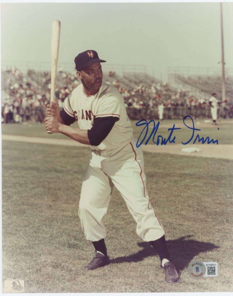 1988 ORIGINAL 8X10 FULL COLOR PHOTO MONTE IRVIN AUTO BC88651 BECKETT NEW YORK 286611488314